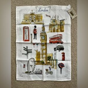 London Tea Towel Wall Hanging 100% Cotton